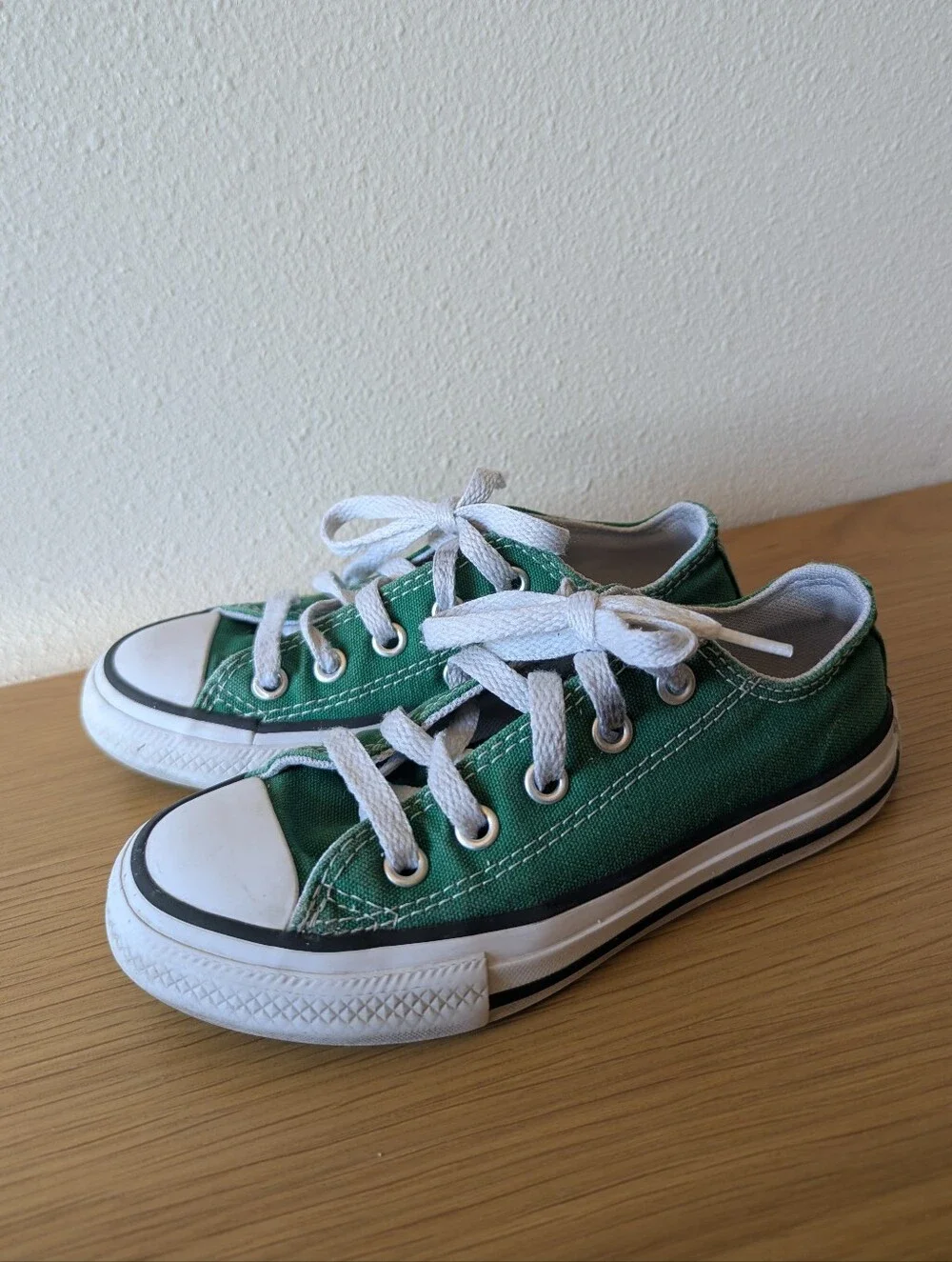 Green Converse Low Tops